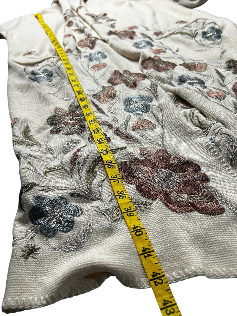Johnny Was Biya Embroidered Floral Hooded Open Front Cardigan Medium - Picture 16 of 16